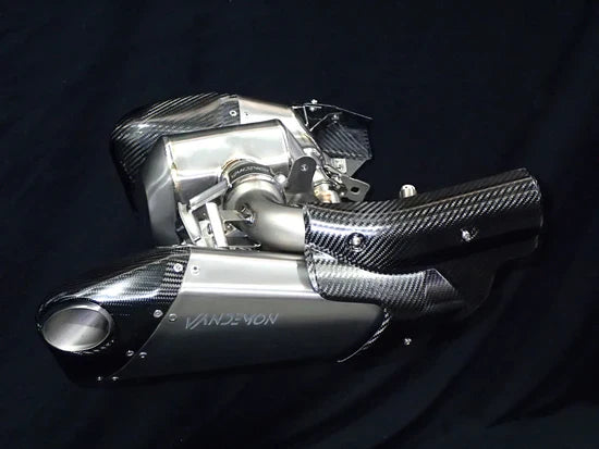 Vandemon Triumph Rocket 3R & GT 2500 Titanium Bimodal Stealth Titanium Slip-On Mufflers TRIUMROCKET3MUFA