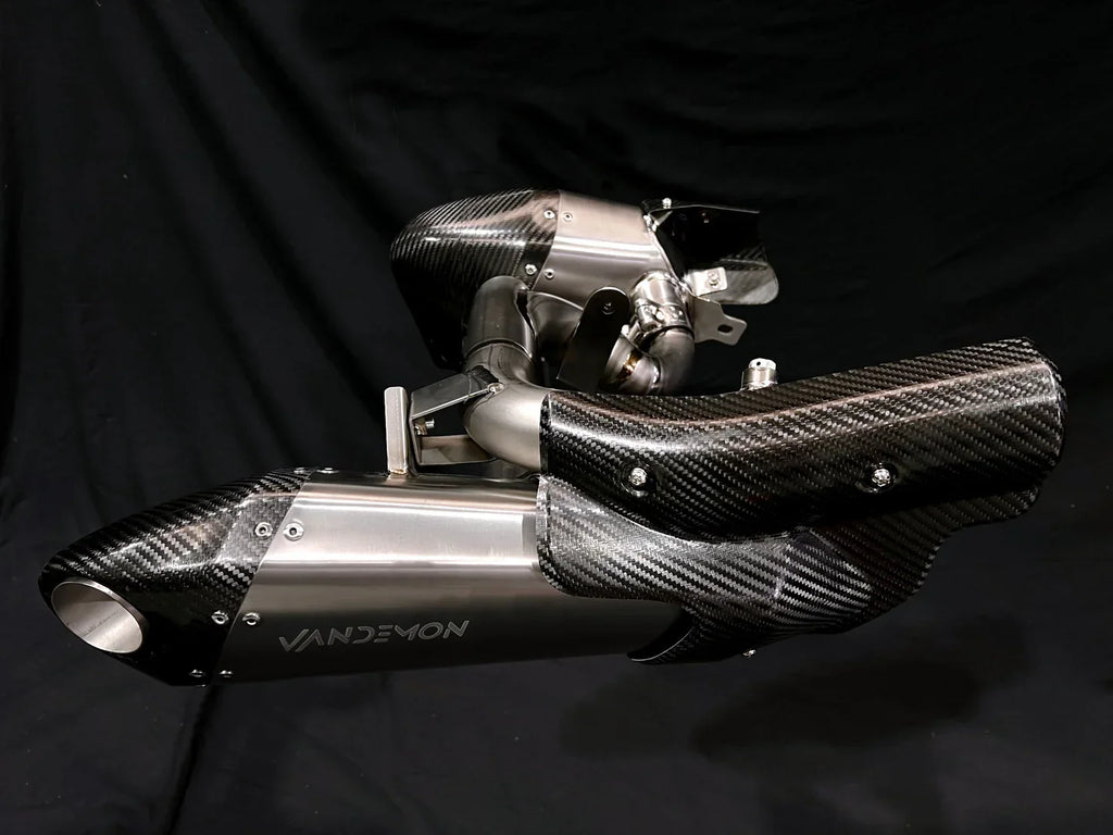 Vandemon Triumph Rocket 3R, GT and Storm Titanium Slip-On Mufflers 2019-2024  TRIUMROCKET3MUFC VA-1