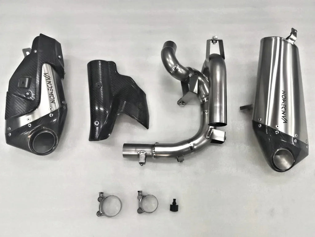 Vandemon Triumph Rocket 3R, GT and Storm Titanium Slip-On Mufflers 2019-2024  TRIUMROCKET3MUFC VA-1