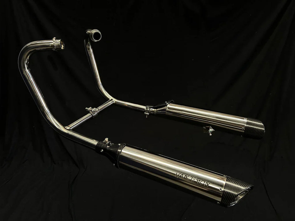 Triumph Bonneville Bobber  Speedmaster 1200 Polished Titanium H Pipe Exhaust TRIUM120BOBREXPOB VA-13
