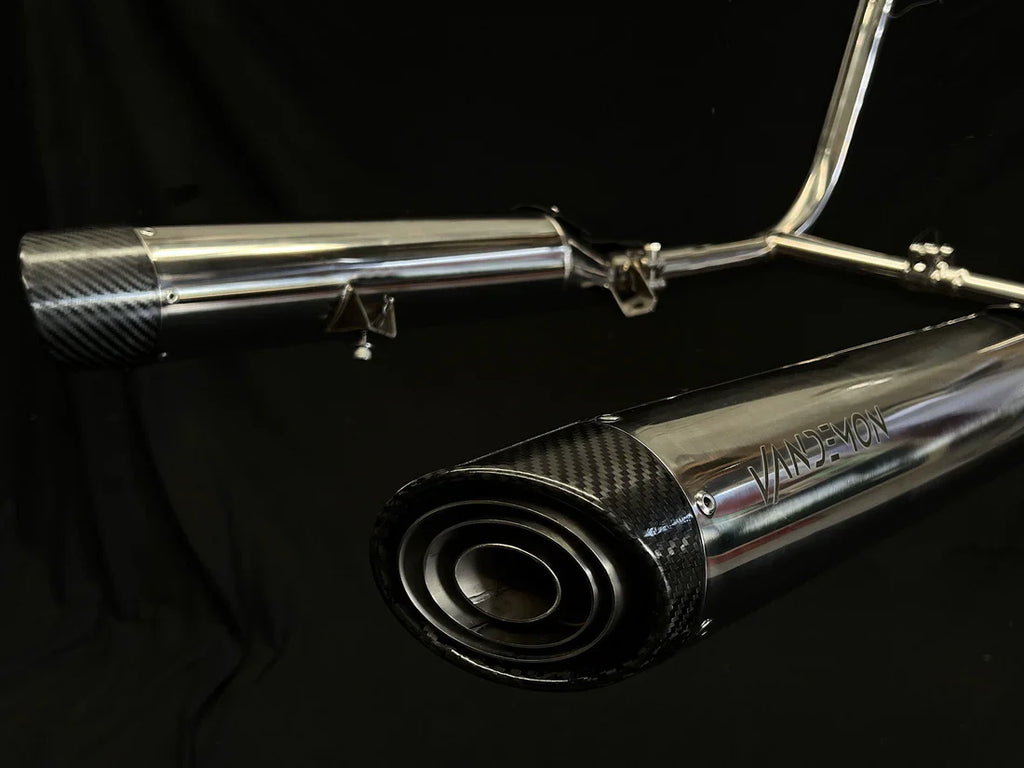 Triumph Bonneville Bobber  Speedmaster 1200 Polished Titanium H Pipe Exhaust TRIUM120BOBREXPOB VA-13