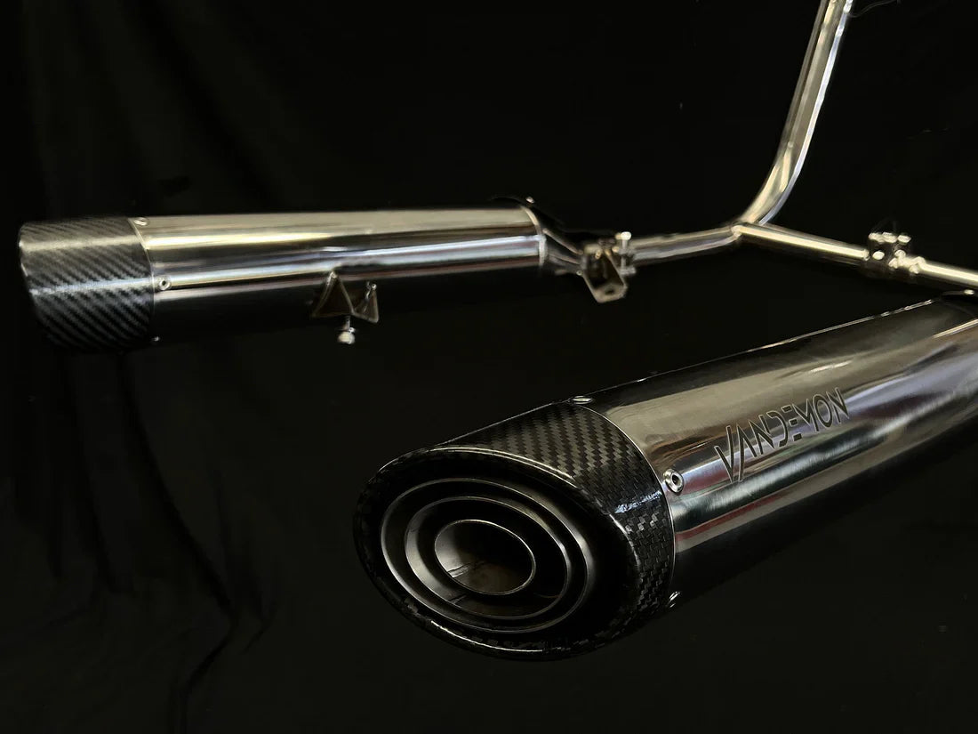 Triumph Bonneville Bobber  Speedmaster 1200 Polished Titanium H Pipe Exhaust TRIUM120BOBREXPOB VA-13