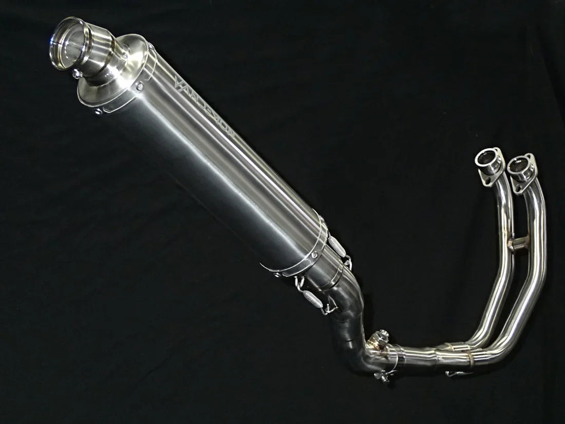 Vandemon  Yamaha YZF-R3 MT-03 YZF-R25 Vandemon Stainless Steel Headers, Titanium Muffler YAMAR300EXHSSBRA