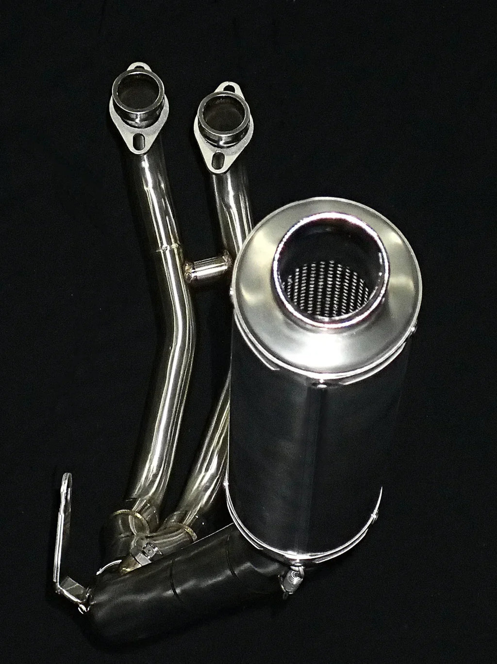 Vandemon  Yamaha YZF-R3 MT-03 YZF-R25 Vandemon Stainless Steel Headers, Titanium Muffler YAMAR300EXHSSBRA VA-83