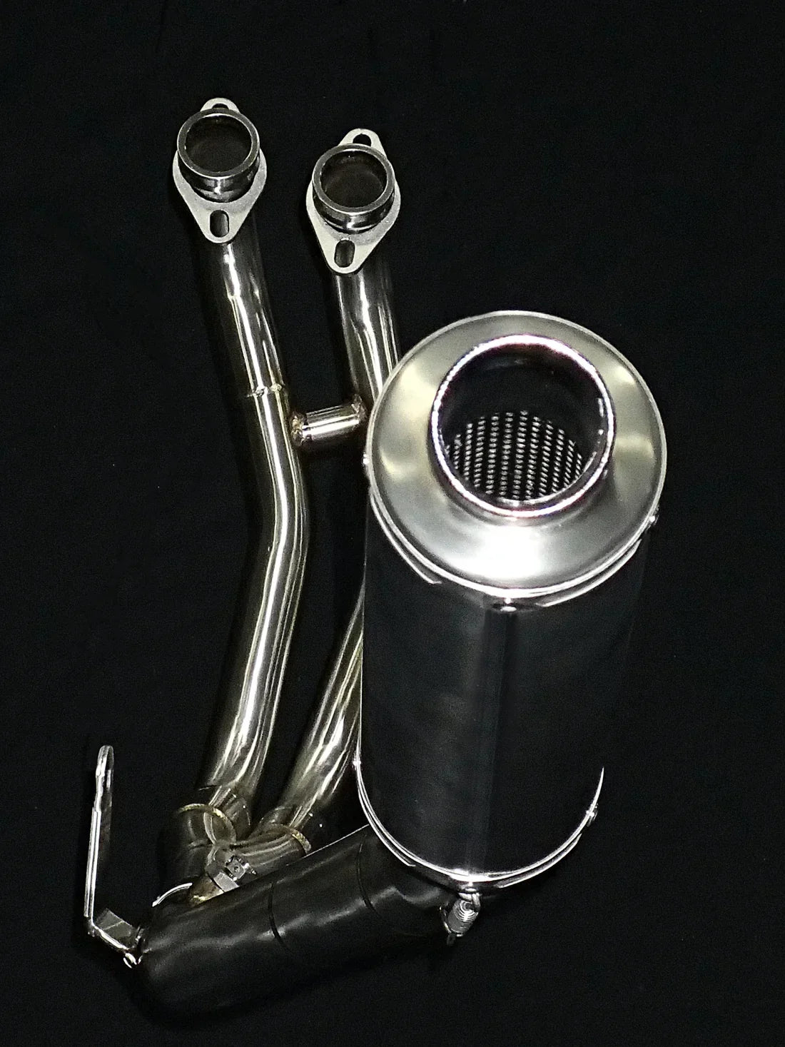 Vandemon  Yamaha YZF-R3 MT-03 YZF-R25 Vandemon Stainless Steel Headers, Titanium Muffler YAMAR300EXHSSBRA VA-83