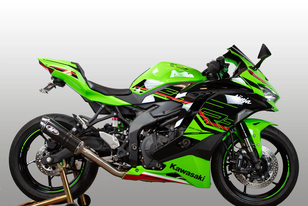 M4  stainless steel full system with carbon fiber X96 canister 2023- 2025 Kawasaki ZX-4RR KA4424