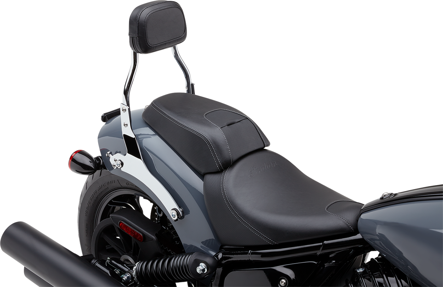 COBRA Detachable Backrest - Mini - Chrome - Chieftain 502-2012