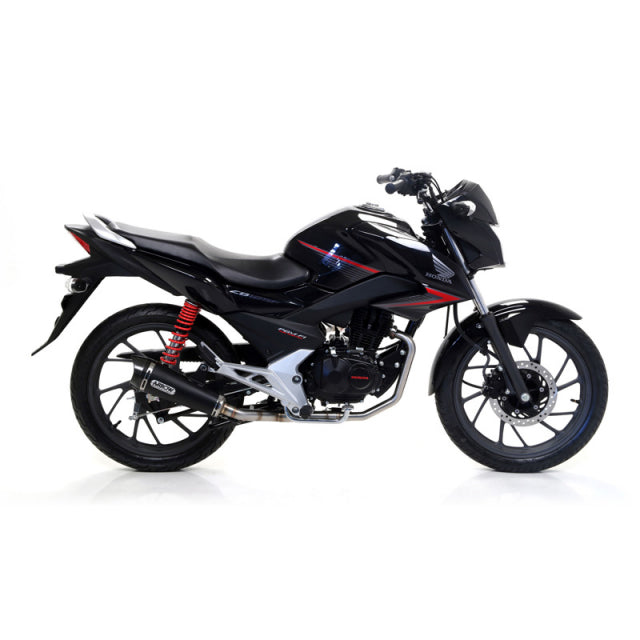 Arrow Hondacb125f'15/16 Homol.X-Kone Nichrom Silencer Carbon End Cap+Steel Link Pipe For Arrow Collector And Link Pipe 51514xkn