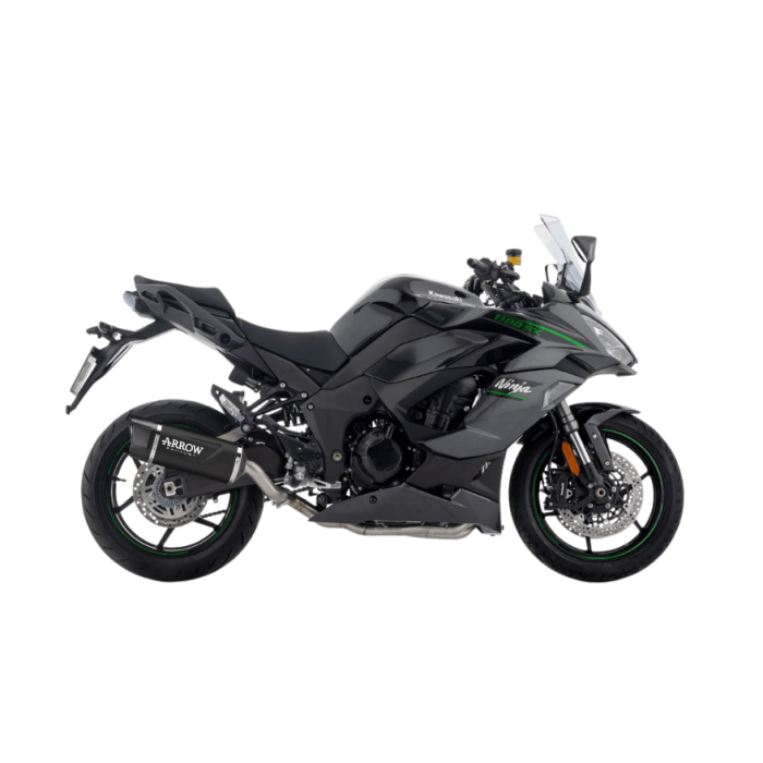 IN STOCK OPEN BOX  71987AKN  Arrow Indy Race EVO aluminium "Dark" silencer with carby end cap Kawasaki NINJA 1100 SX 2025