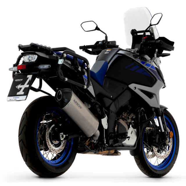 72502SK  Arrow Suzuki V-Strom 1000 /1050 2017-2025 Homologated Titanium Sonora Silencer With Carbon Endcap