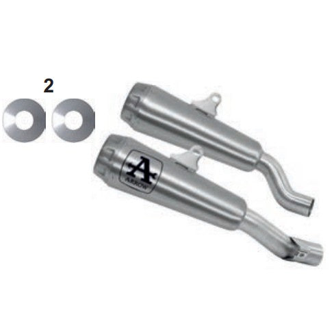 71755PRI  Arrow Pro-Race Exhausts, Nichrome for Kawasaki Z1000 2017-2024