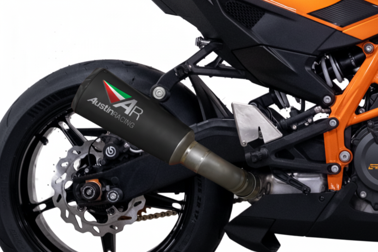 Austin 2026 V3 250mm  KTM 990 RCR SLIP-ON dB COMPLIANT & RACE EXHAUST SYSTEMS AR102