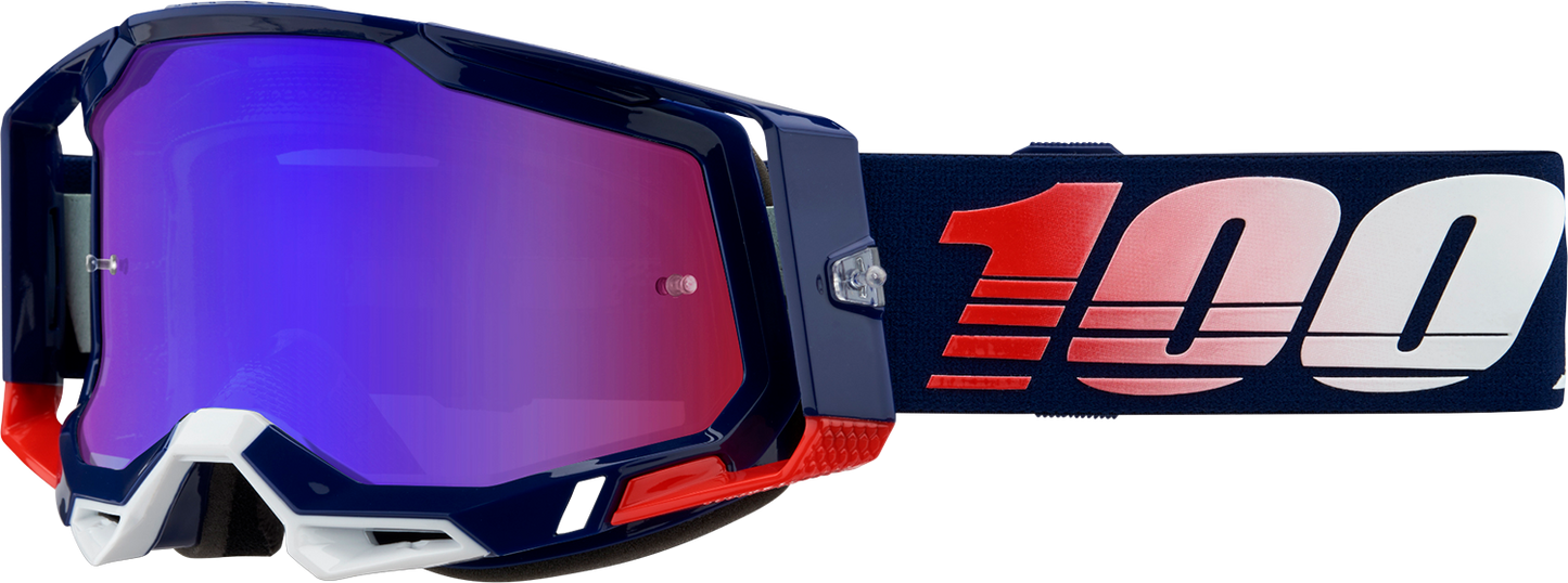 100% Racecraft 2 Goggles - Republic - Red/Blue Mirror 50010-00022