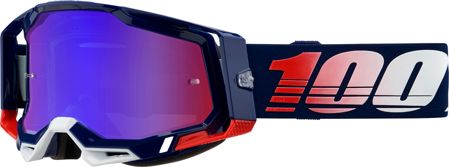 100% Racecraft 2 Goggles - Republic - Red/Blue Mirror 50010-00022