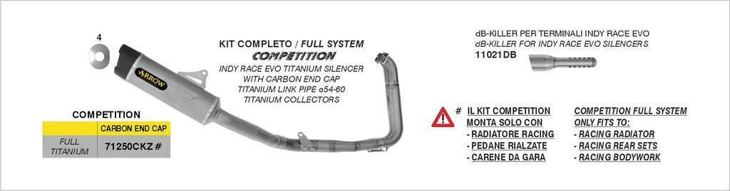 Arrow Exhaust 11021DB