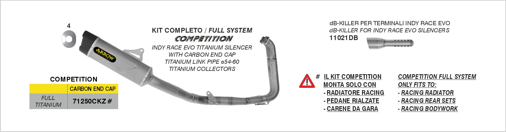 Arrow Exhaust 11021DB