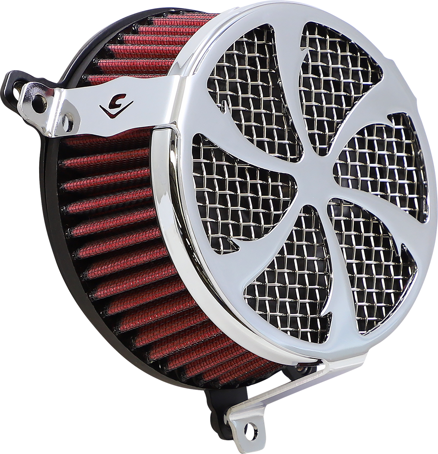 COBRA Air Filter - Swept - Chrome 606-0101-01-SB