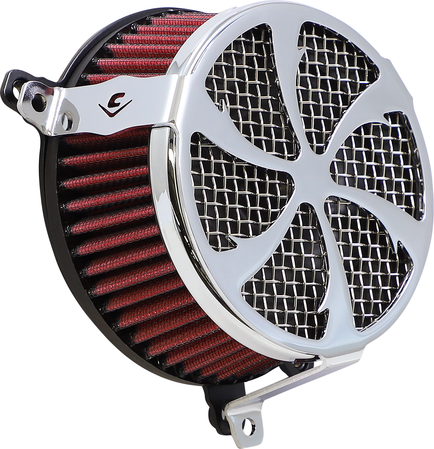 COBRA Air Filter - Swept - Chrome 606-0101-01-SB