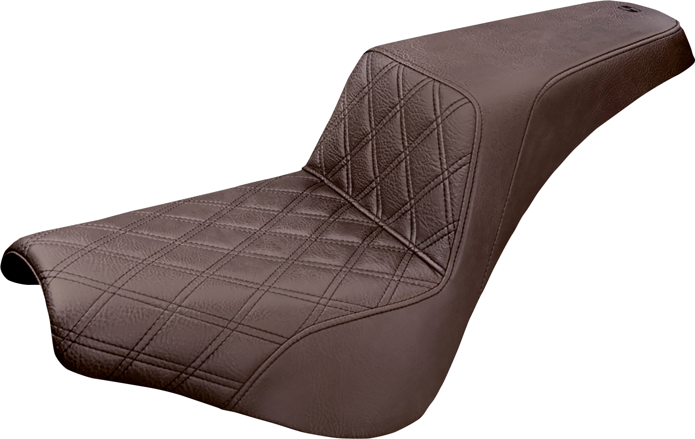SADDLEMEN Step-Up Seat - Front Lattice Stitch - Brown Softail Street Bob FXBB  2018-2020 818-30-172BR
