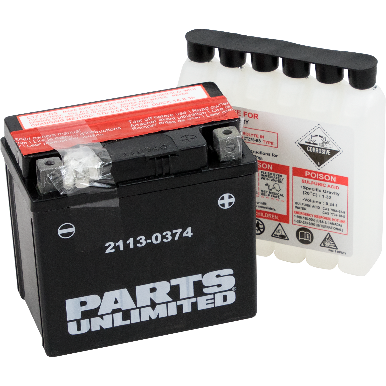 Parts Unlimited Agm Battery - Ytz7s-Bs Ctz7s-Bs