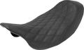 SADDLEMEN Renegade Solo Seat - Black - Lattice Stitched - '08-'23 FLH 808-07B-002LS