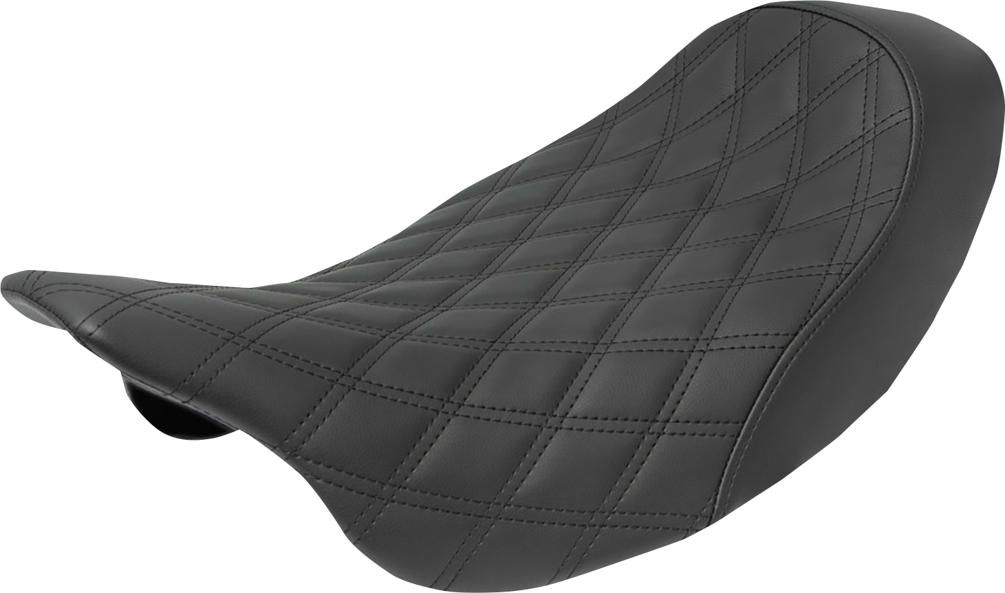 SADDLEMEN Renegade Solo Seat - Black - Lattice Stitched - '08-'23 FLH 808-07B-002LS
