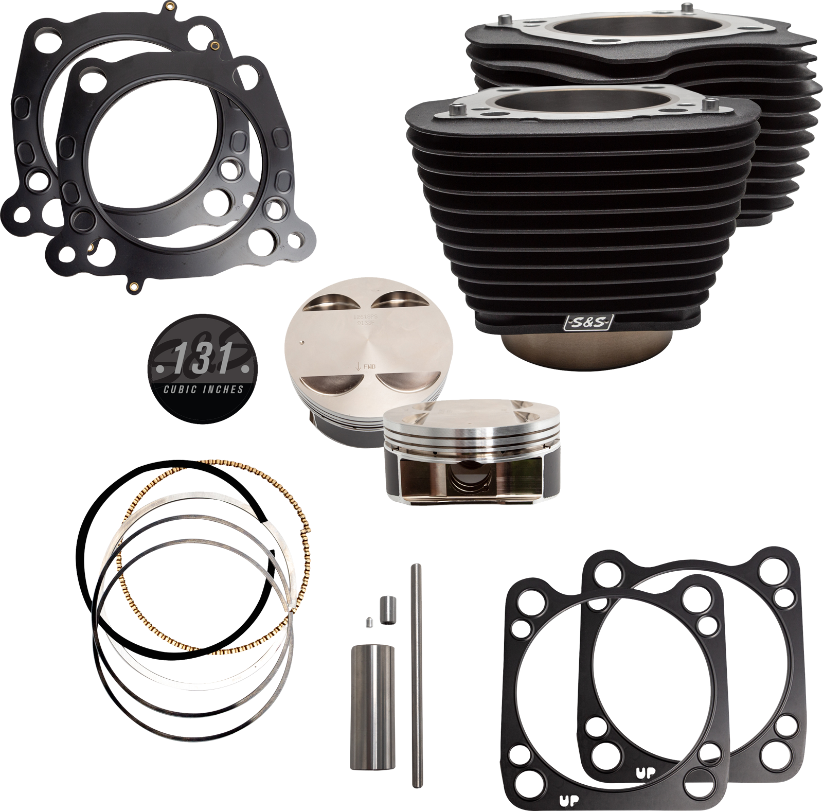 S&S CYCLE Cylinder - Standard - 131" - Black - M8 910-0763