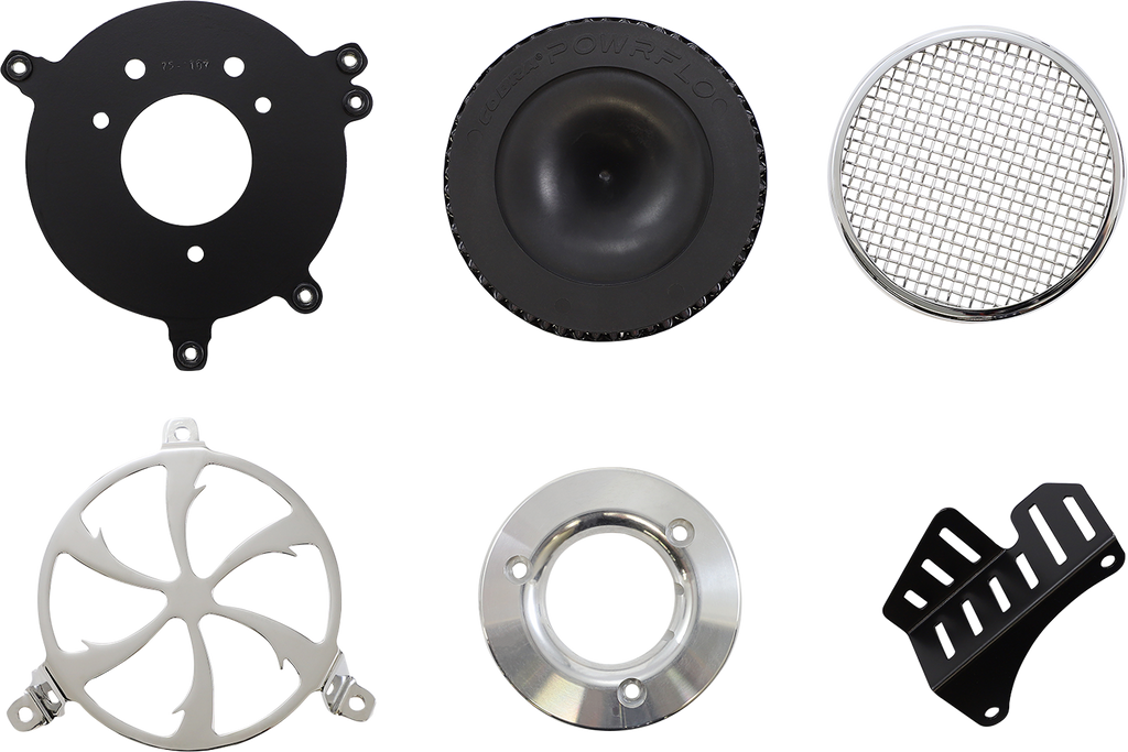 COBRA Air Filter - Swept - Chrome 606-0100-01-SB