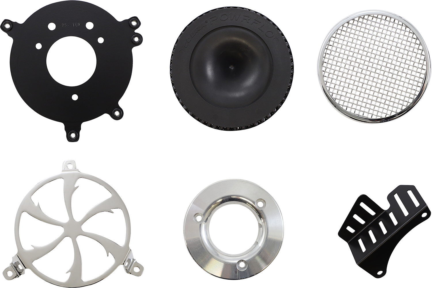 COBRA Air Filter - Swept - Chrome 606-0100-01-SB