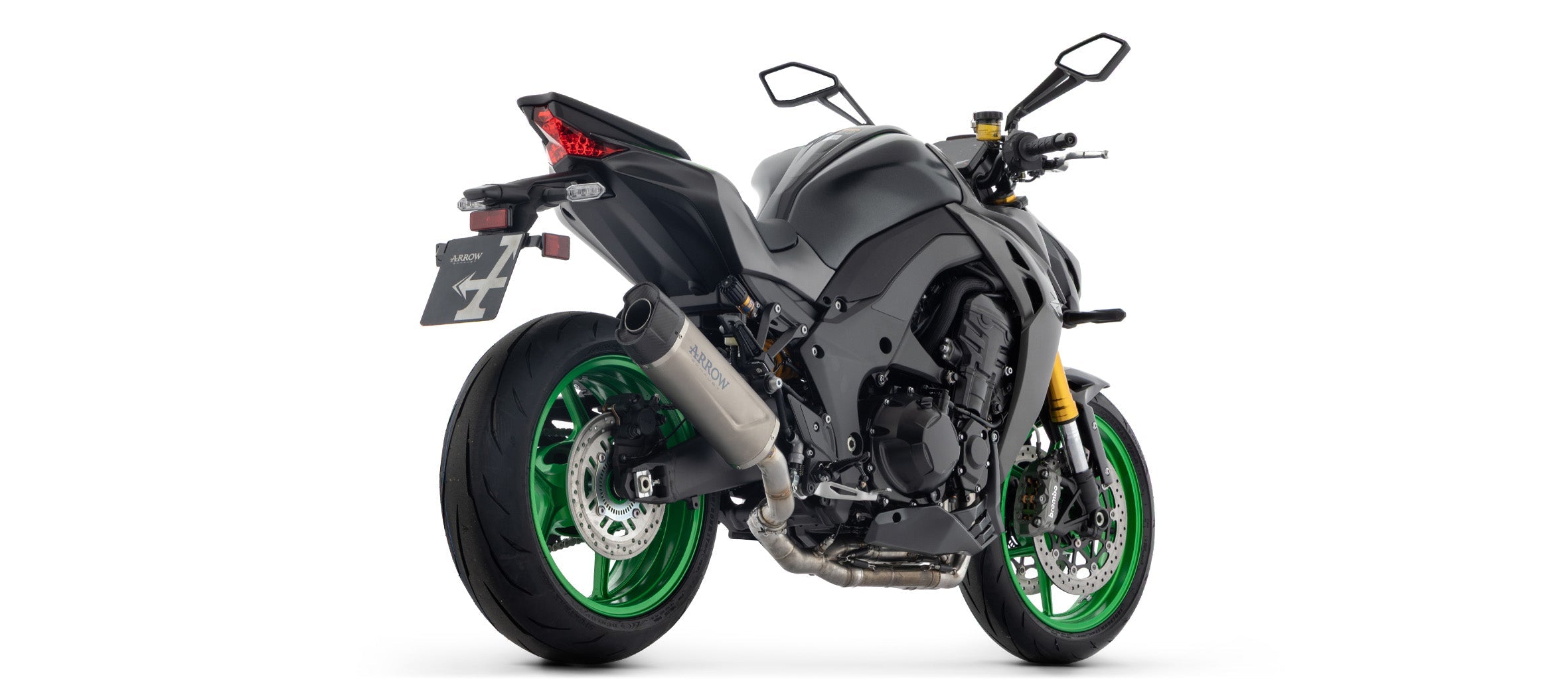 ARROW KAWASAKI Z1100 / Z1100SE E5+ '25/'26 INDY RACE EVO ALUMINIUM DARK EXHAUST - 77507AKN