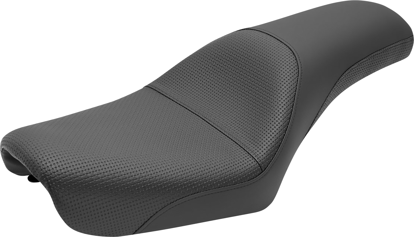 SADDLEMEN Profiler Basket-weave Seat - Black - FXDWG 804-05-147