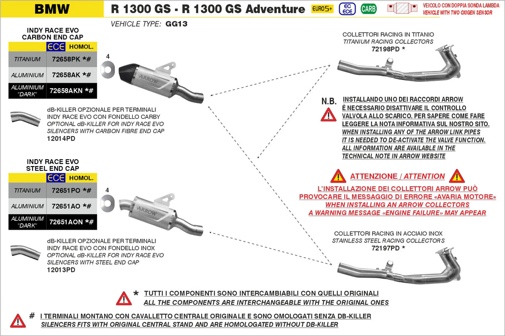 Arrow Exhaust 12014PD