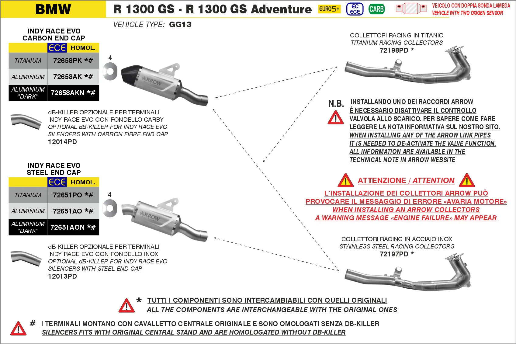 Arrow Exhaust 12014PD