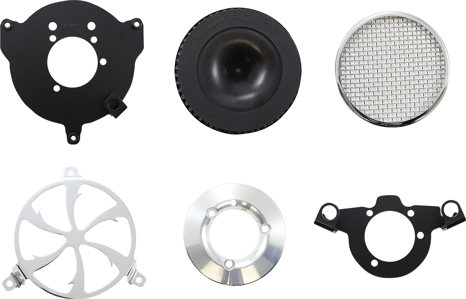 COBRA Air Filter - Swept - XL - Chrome 606-0103-01-SB