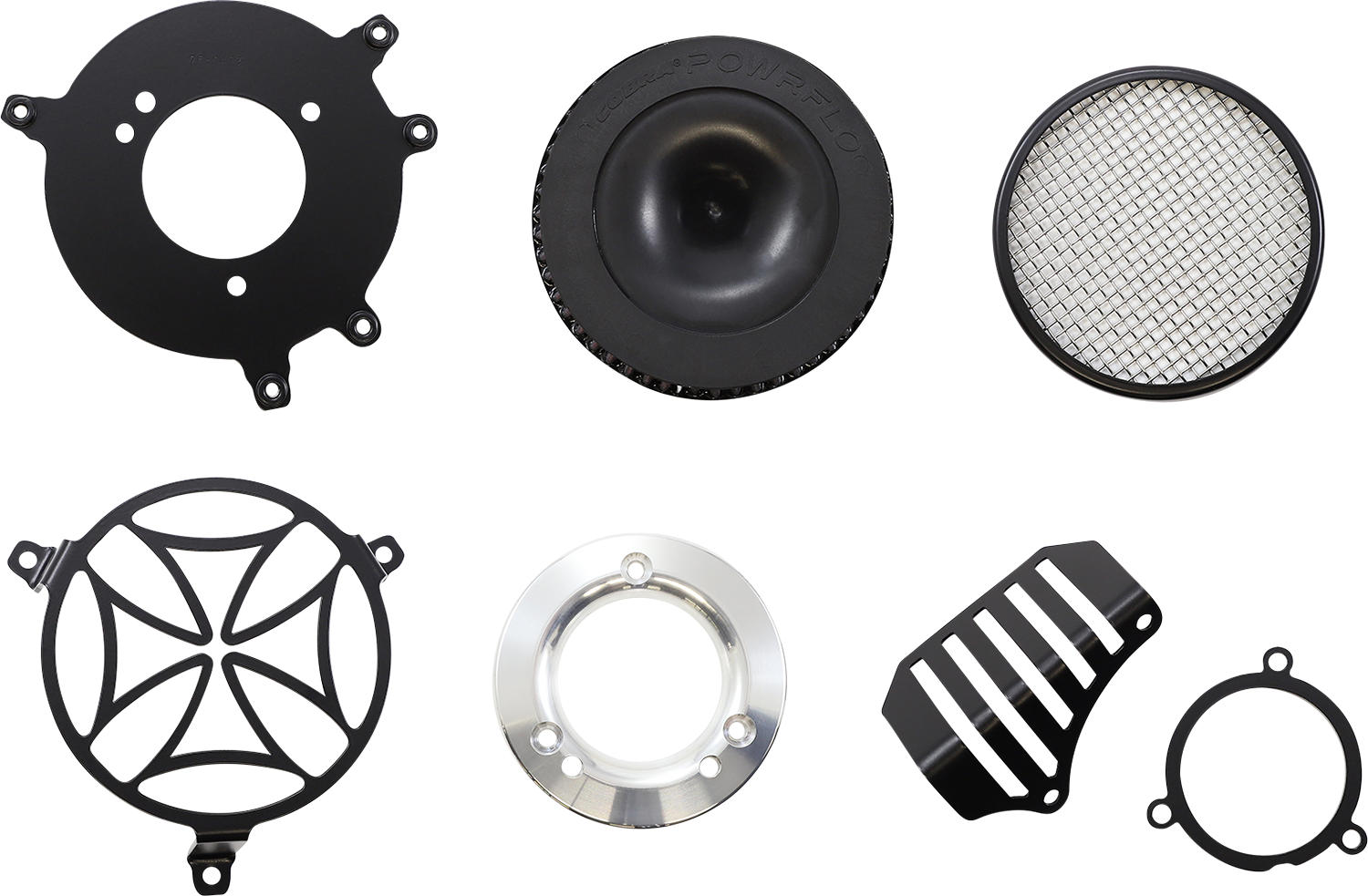 COBRA Air Filter - Cross - Black 606-0101-02B-SB