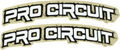 PRO CIRCUIT Font Fender Decal - Retro - White DC0010-RETRO
