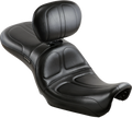LE PERA Maverick Seat - With Backrest - Stitched - Black - FXD '06-'17 LK-970BR