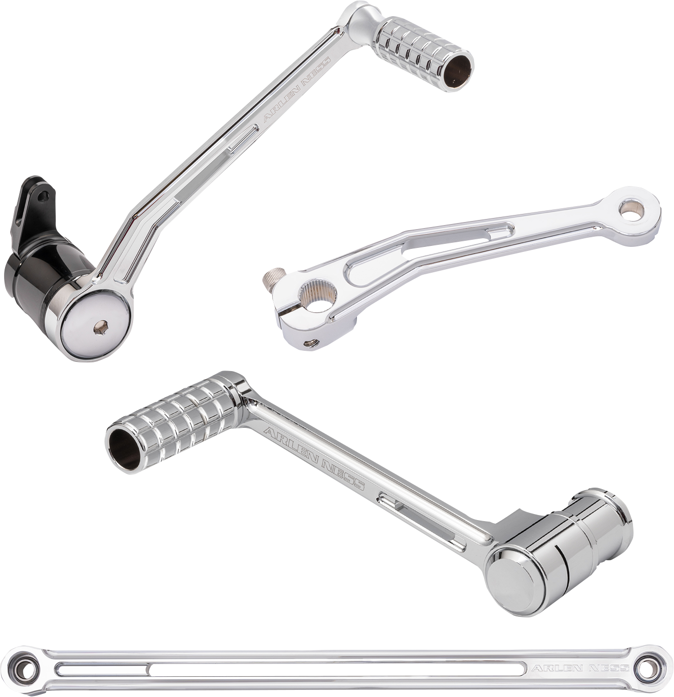 ARLEN NESS SpeedLiner Foot Control Kit w/ Toe Shifter - Solo - Chrome 420-105