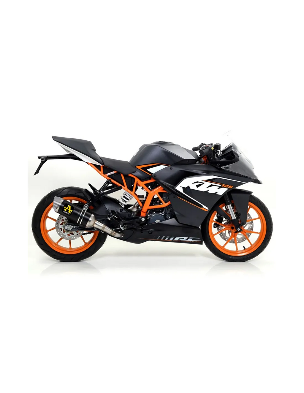 71813AON  Arrow Thunder Exhaust, Aluminum Dark for KTM RC 125 / Duke 390 / RC390 2013-2016