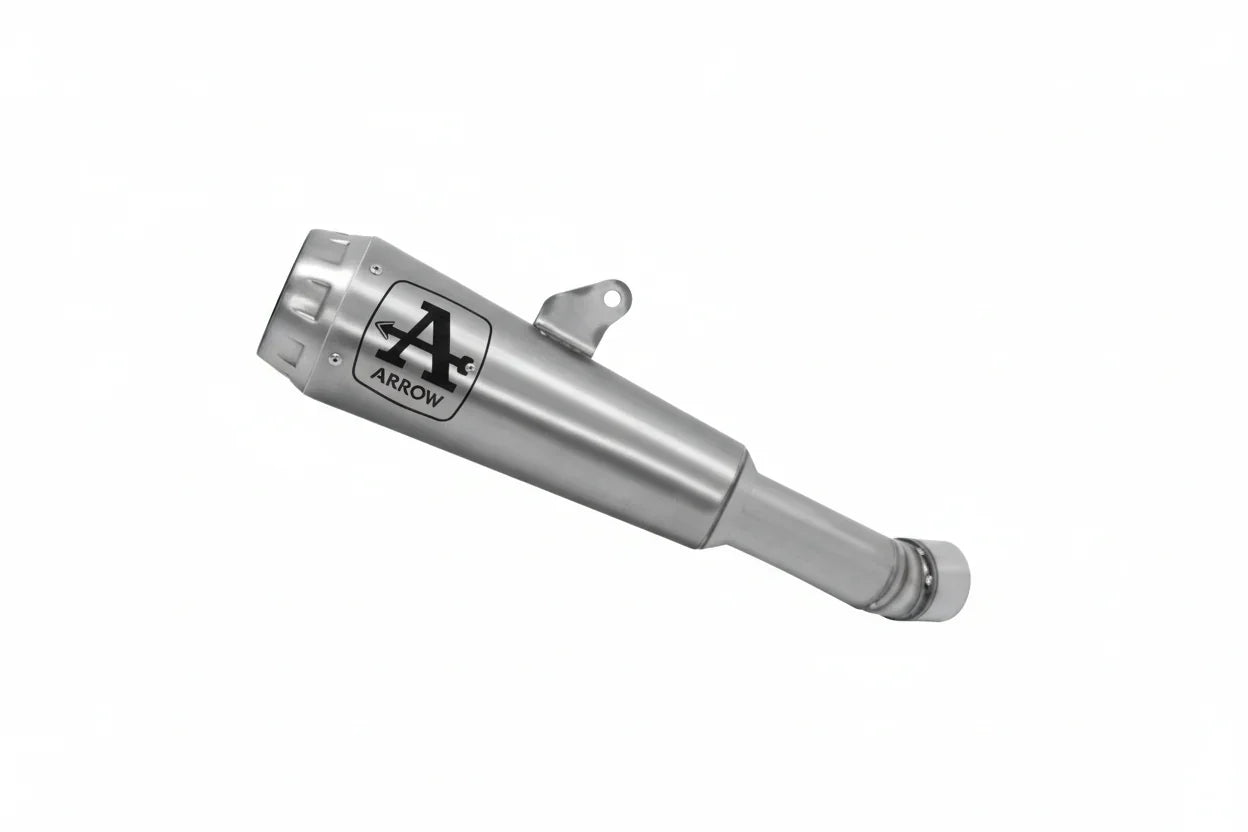 71874PRI Arrow Pro-Race Slip-on Exhaust, Nichrome for  Ninja 400/Z400 500 2019- 2025