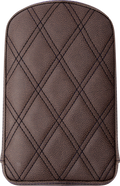 SADDLEMEN Sissy Bar Pad - Lattice Stitched - Brown 41145