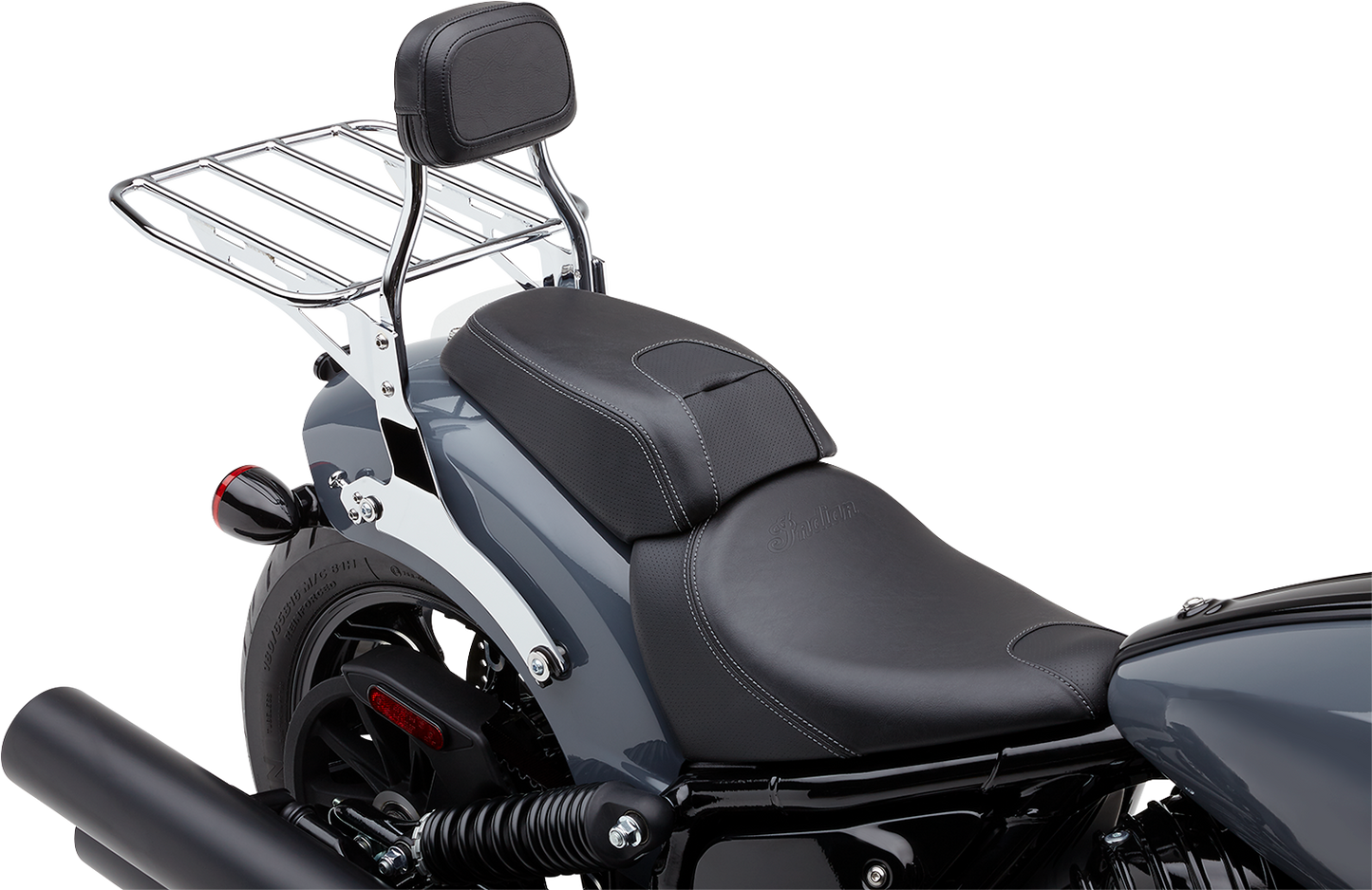 COBRA Detachable Backrest - Mini - Chrome - Chieftain 502-2012