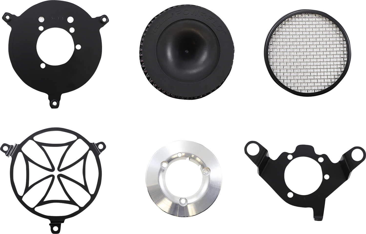 COBRA Air Filter - Cross - Black 606-0102-02B-SB