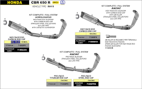 71069PR Arrow CBR650R /CB 650 R 2024- 2025 Pro-Race Racing Full Exhaust TITANIUM PRO-RACE SILENCER + STAINLESS STEEL COLLECTORS