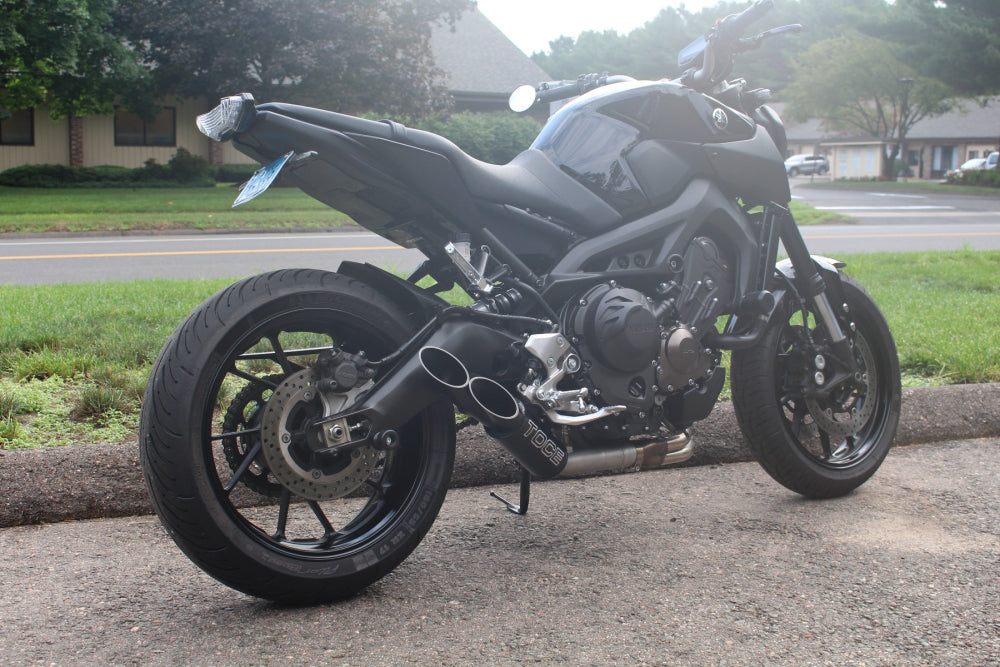 TocePerformance  Double Down Decat Exhaust slip on Black Powdercoated Midpipe   FZ-09 & MT-09 14-20 30147-YAM-DD09