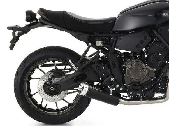 74509RBA  Arrow Rebel Slip-on Exhaust, Aluminum End Cap for Yamaha XSR700 21-25