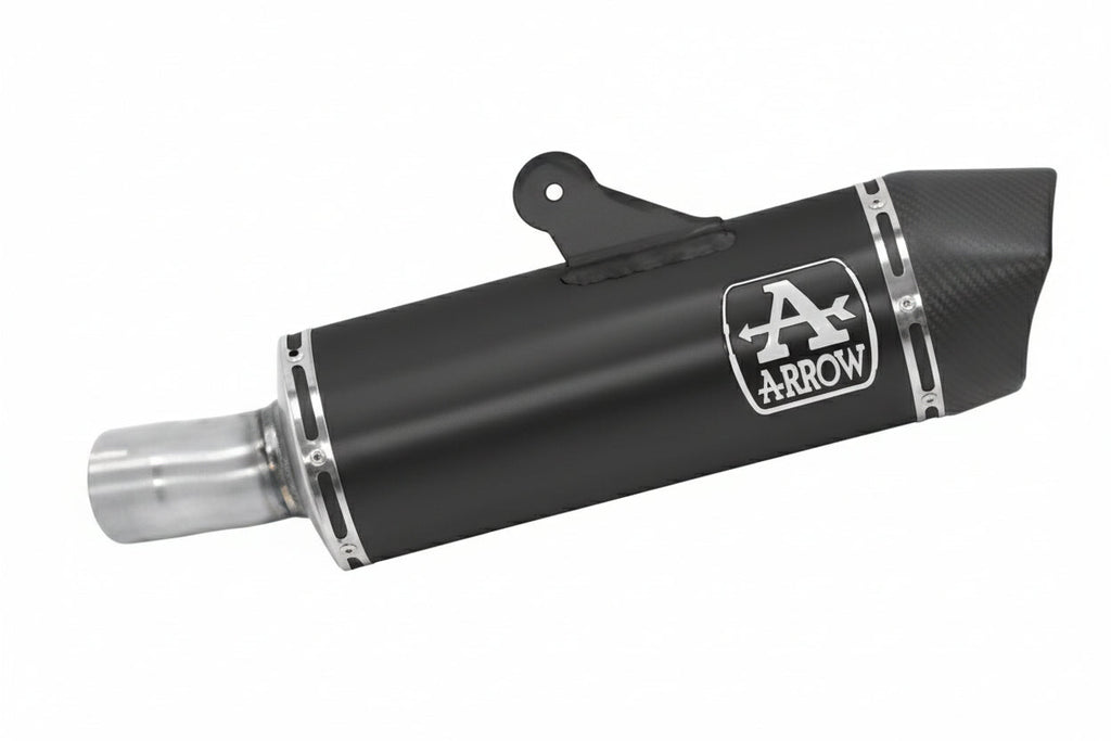 71925AKN  Arrow Maxi Race-Tech Slip-on Exhaust, Aluminum Dark for BMW R1250R/RS 19-20