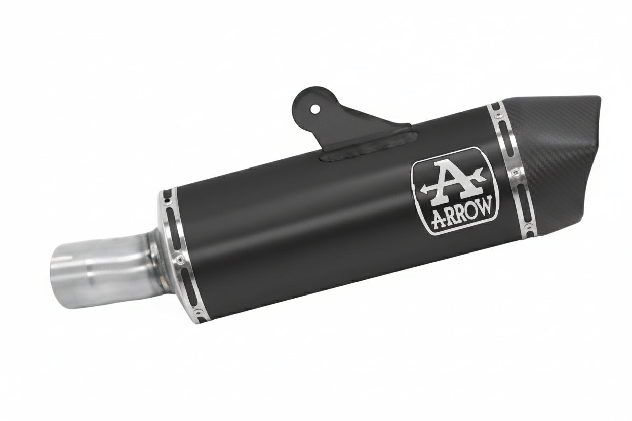 71925AKN  Arrow Maxi Race-Tech Slip-on Exhaust, Aluminum Dark for BMW R1250R/RS 19-20
