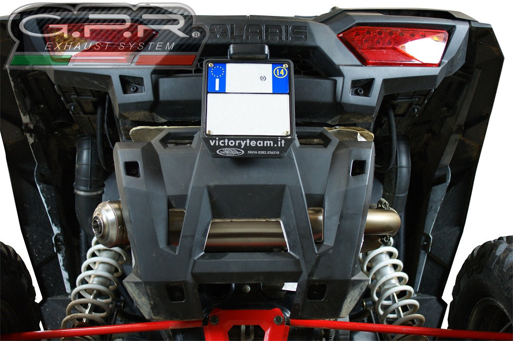 GPR Power Bomb, Slip-on Exhaust with Removable DB Killer and Link Pipe for Polaris RZR XP 1000 2014  ATV.42.BOMB