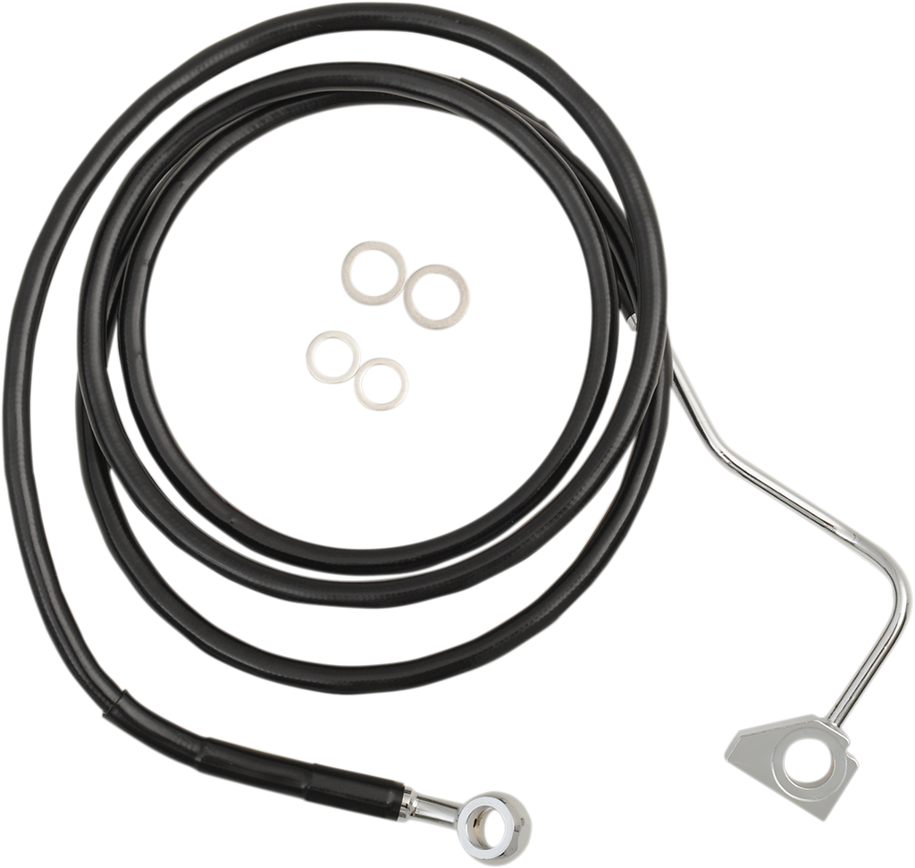 DRAG SPECIALTIES Brake Line - Front (Upper) - Black 614220-BLK